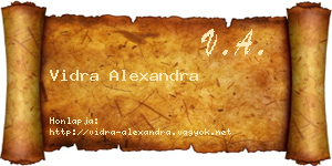 Vidra Alexandra névjegykártya